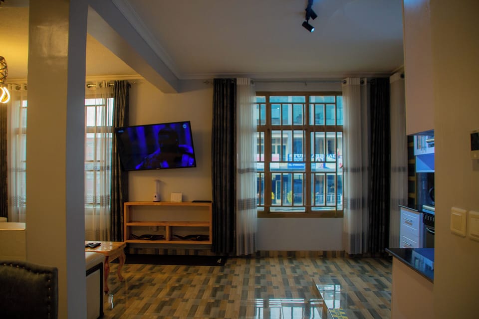 42-inch flat-screen TV with cable channels