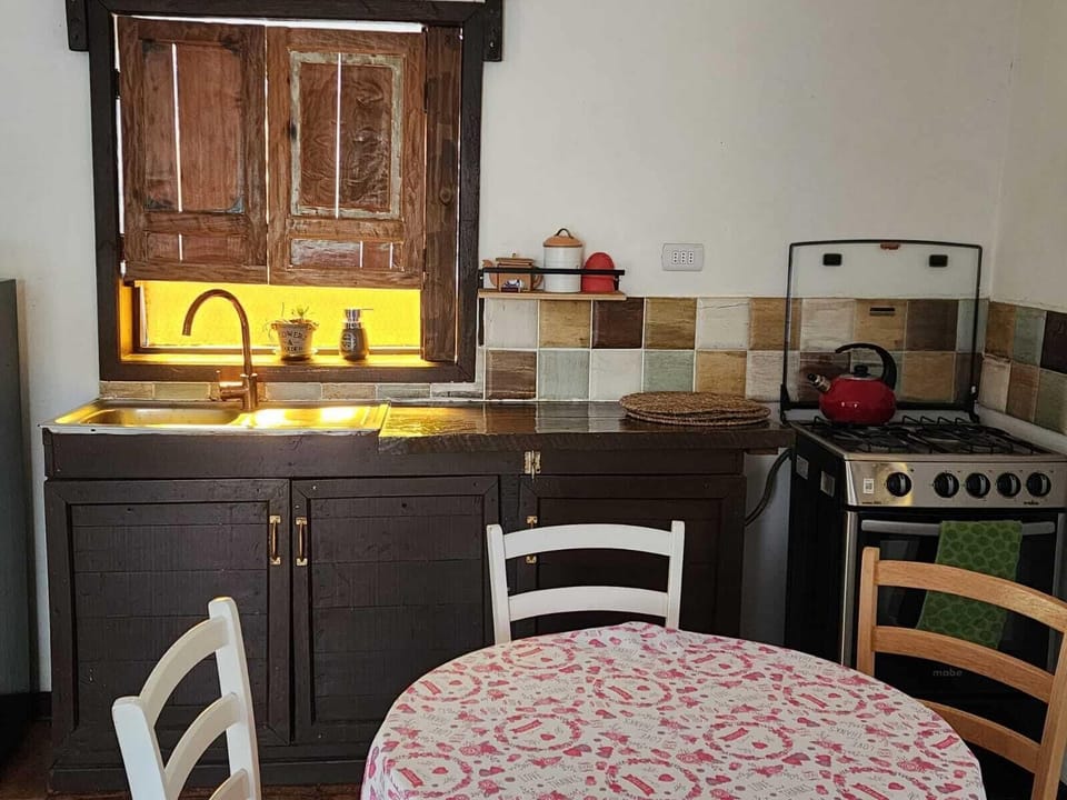 Comfort Cabin, Patio, Mountain View | Private kitchen | Eco-friendly cleaning products