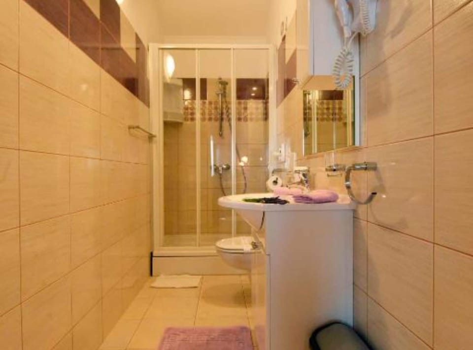Double Room (Double Room with Balcony) | Bathroom | Shower, towels