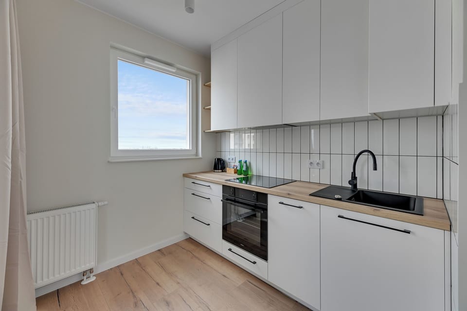 Comfort Apartment, Balcony, City View | Private kitchen