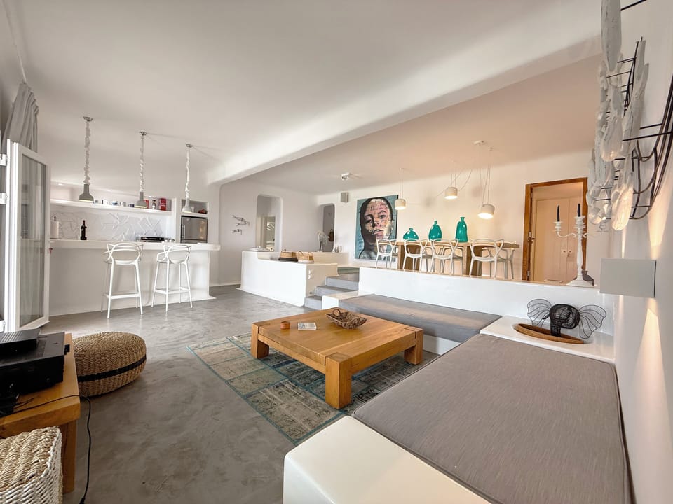 Luxury Villa, Sea View | Living area | Flat-screen TV