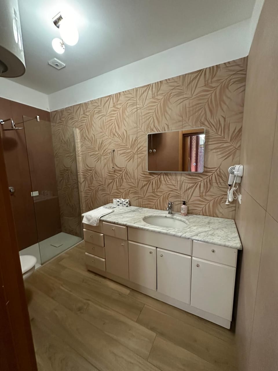 5 Family Studio, Balcony, City View | Bathroom | Shower, free toiletries, hair dryer, bidet