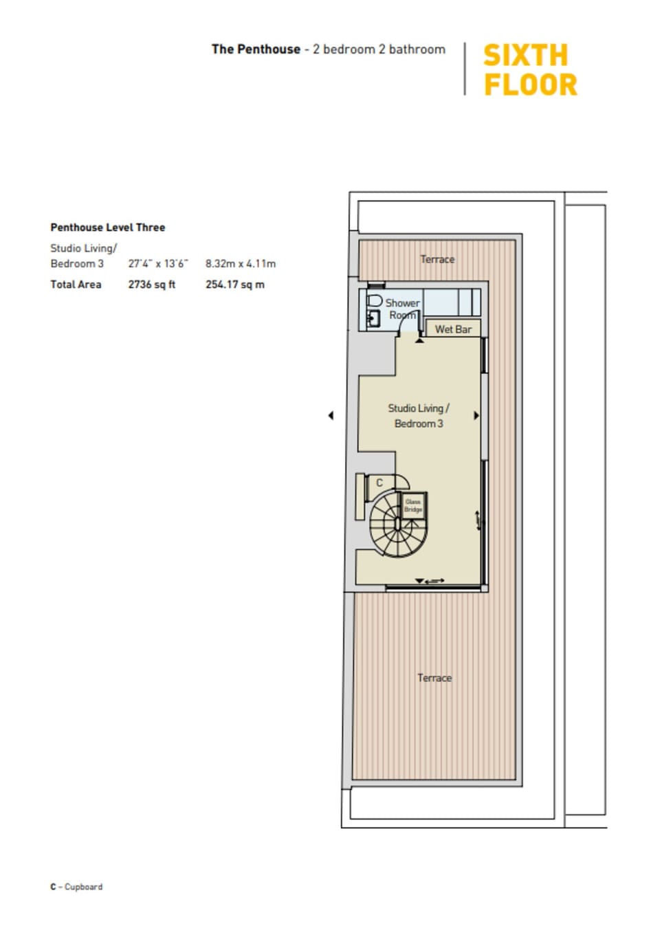 Penthouse, Balcony, City View | Floor plan