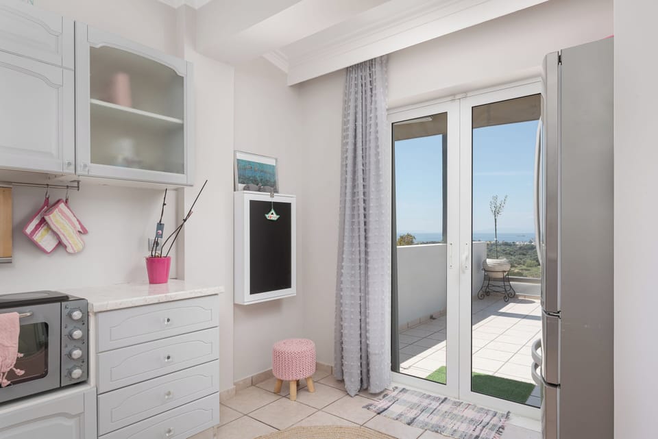 Villa, Sea View | Private kitchen | Full-size fridge, microwave, oven, dishwasher