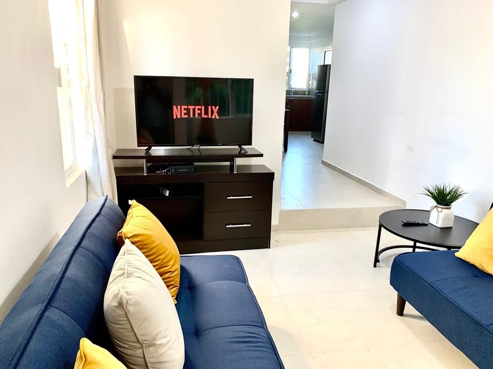 43-inch Smart TV with cable channels, streaming services
