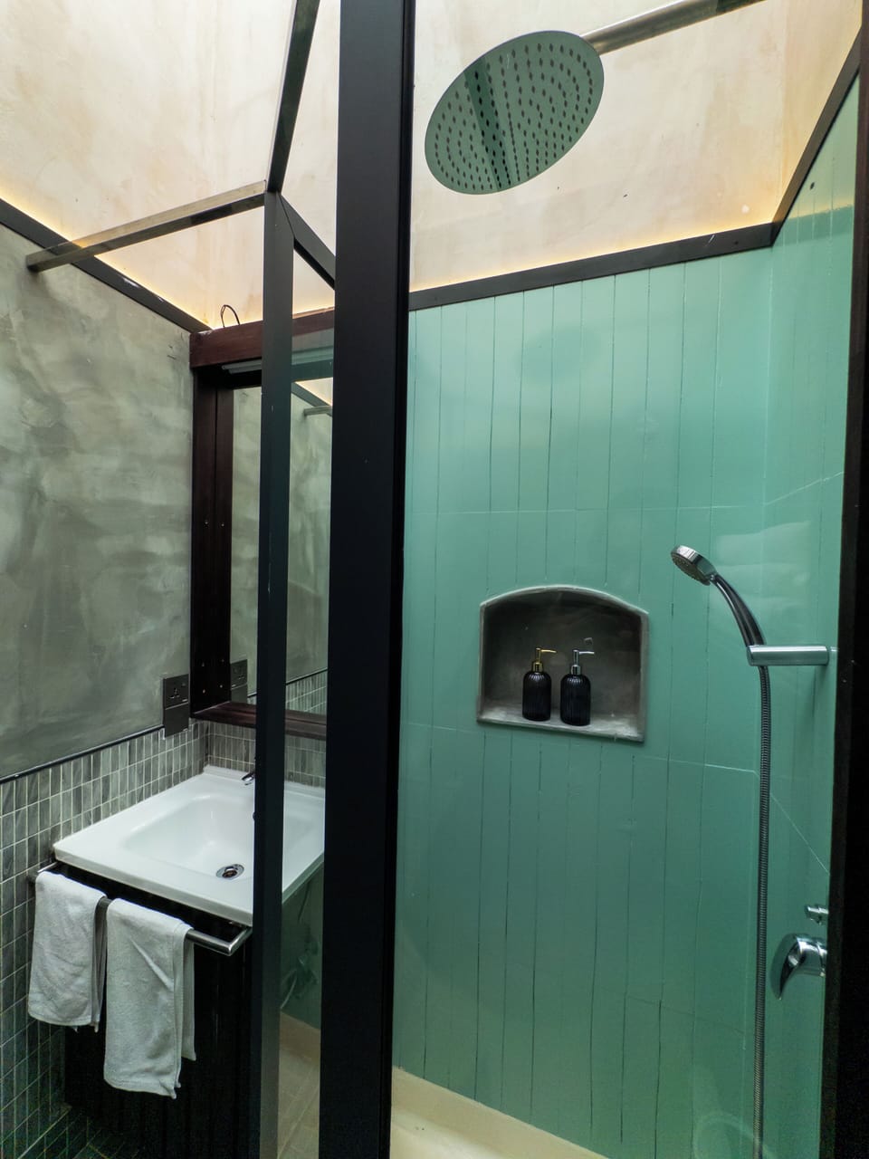 Family Double or Twin Room, Balcony, Pool View | Bathroom | Shower, hair dryer, towels, soap