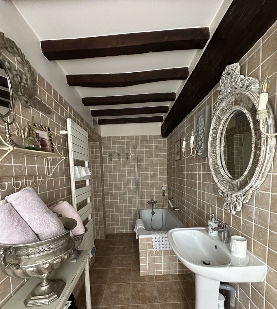 Bathroom | Shower, free toiletries, towels, soap