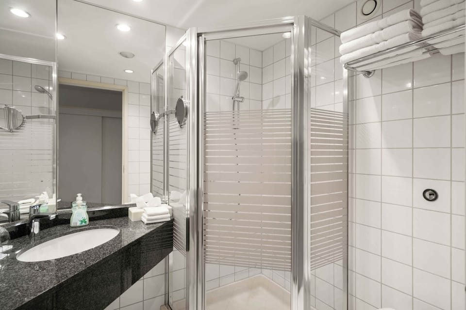 Classic Single Room | Bathroom | Shower, hair dryer, towels, soap