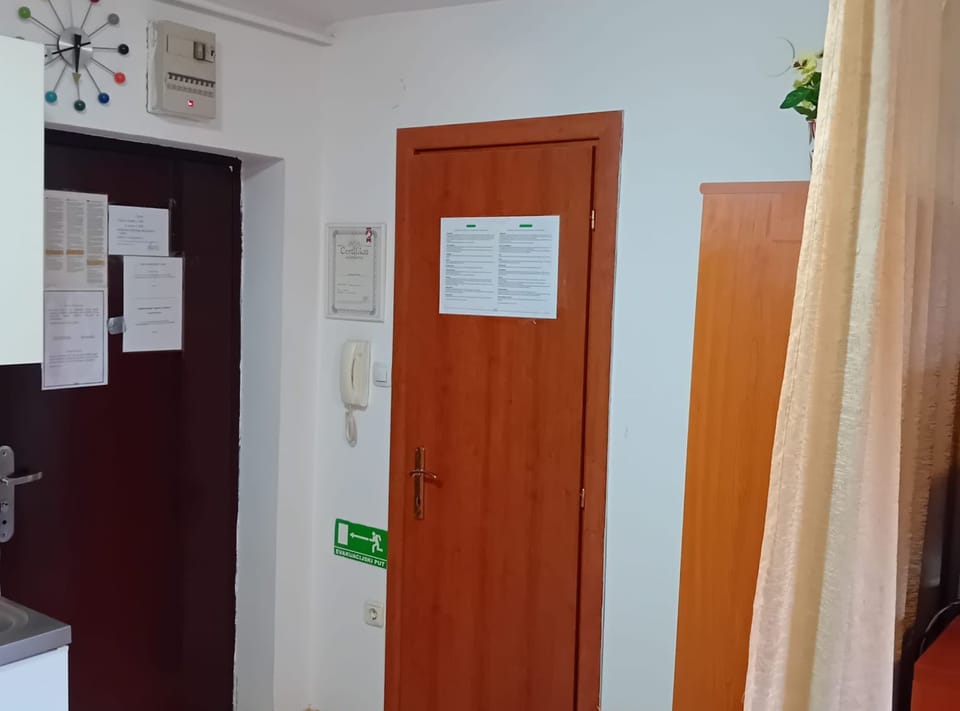 Studio (Apartments Petrova) | Private kitchen | Fridge