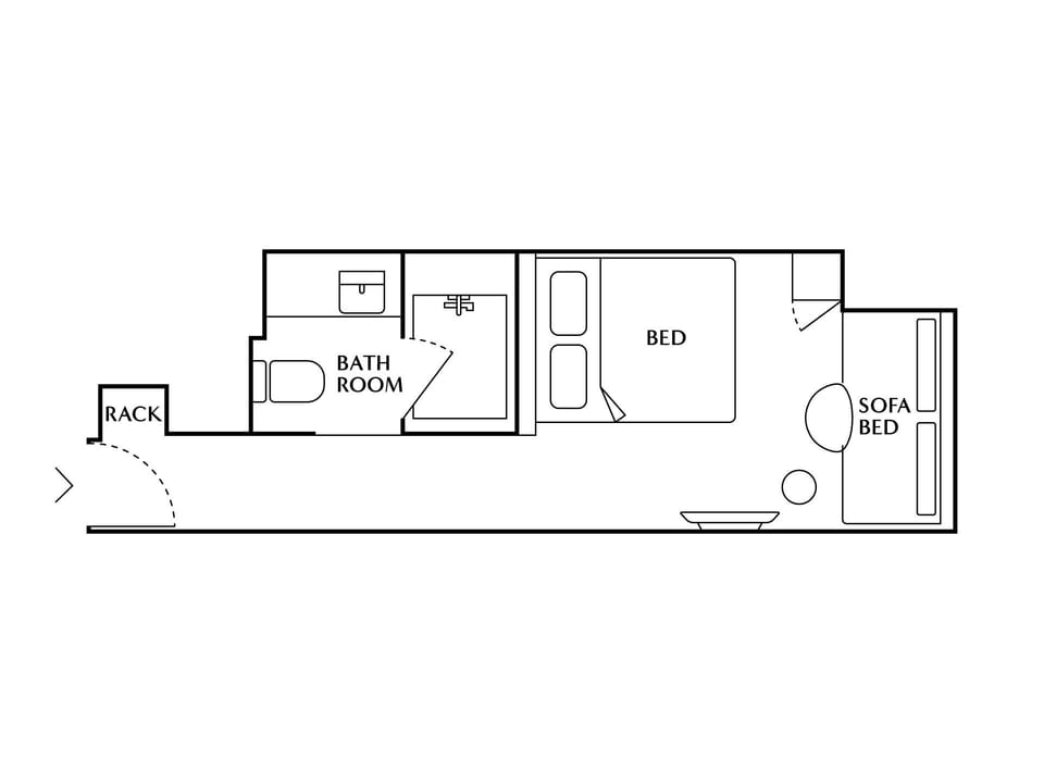 Deluxe Double Room, Non Smoking (shower booth) | In-room safe, iron/ironing board, WiFi (free), bed sheets