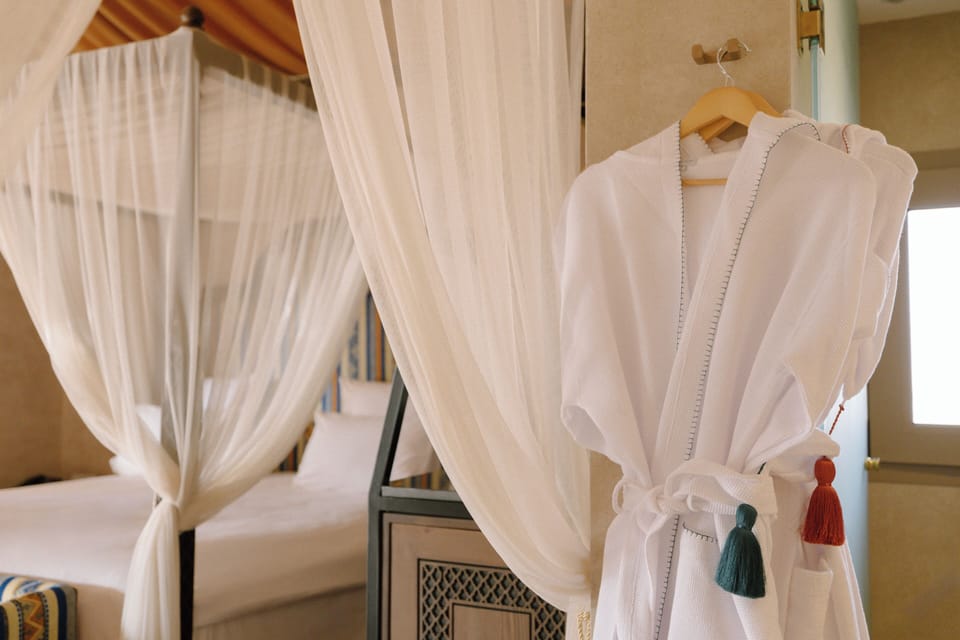 Shower, rainfall showerhead, hair dryer, bathrobes