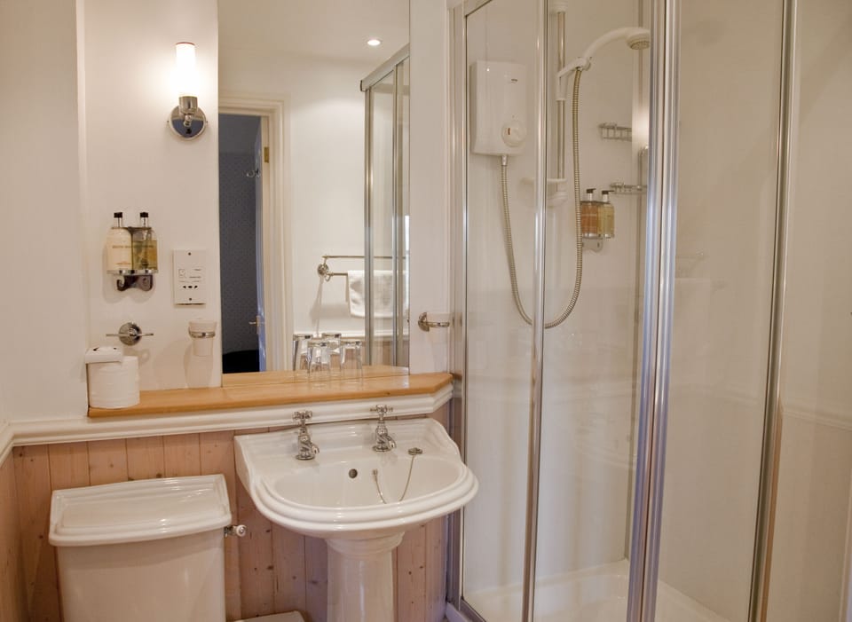 Superior double room 9, shower | Bathroom | Free toiletries, towels