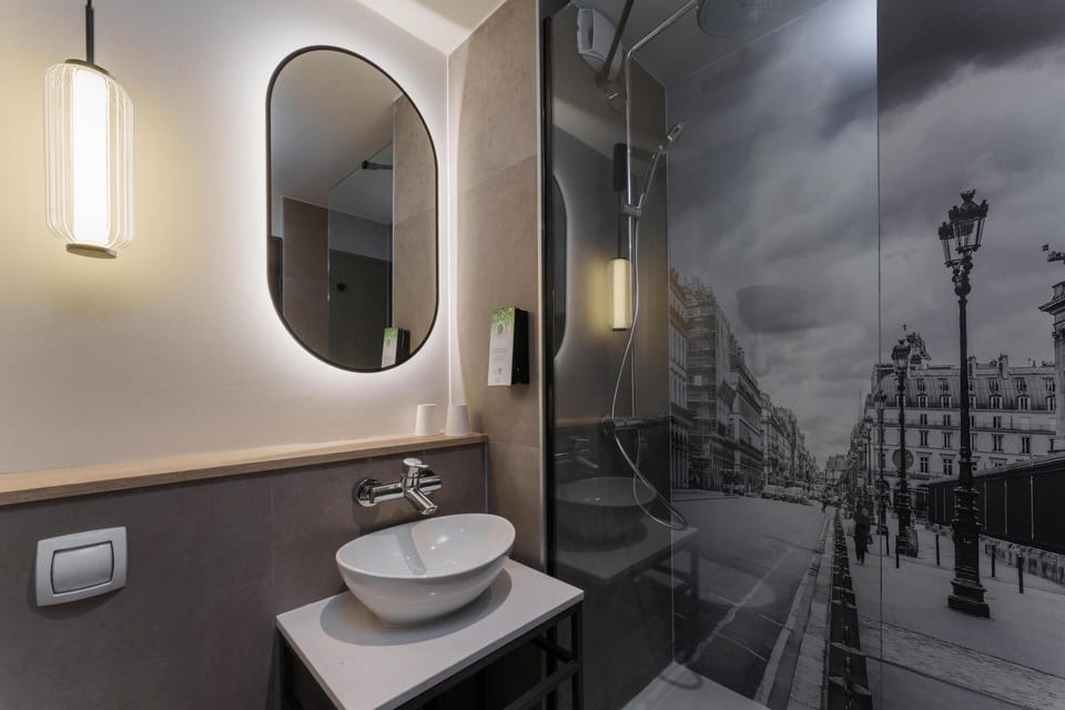 Eco-friendly toiletries, hair dryer, towels, soap