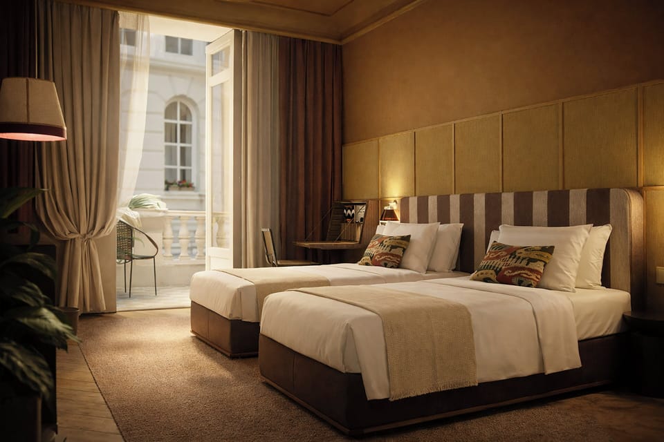 Egyptian cotton sheets, premium bedding, down comforters, minibar