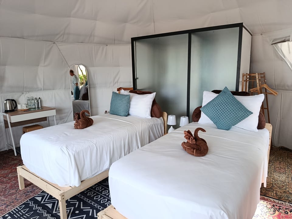 Superior Double or Twin Room, Partial Sea View | Minibar, individually decorated, individually furnished, desk