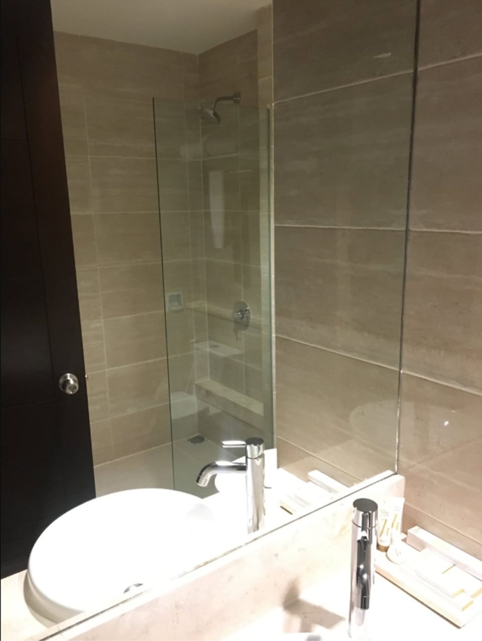 Shower, free toiletries, hair dryer, bathrobes