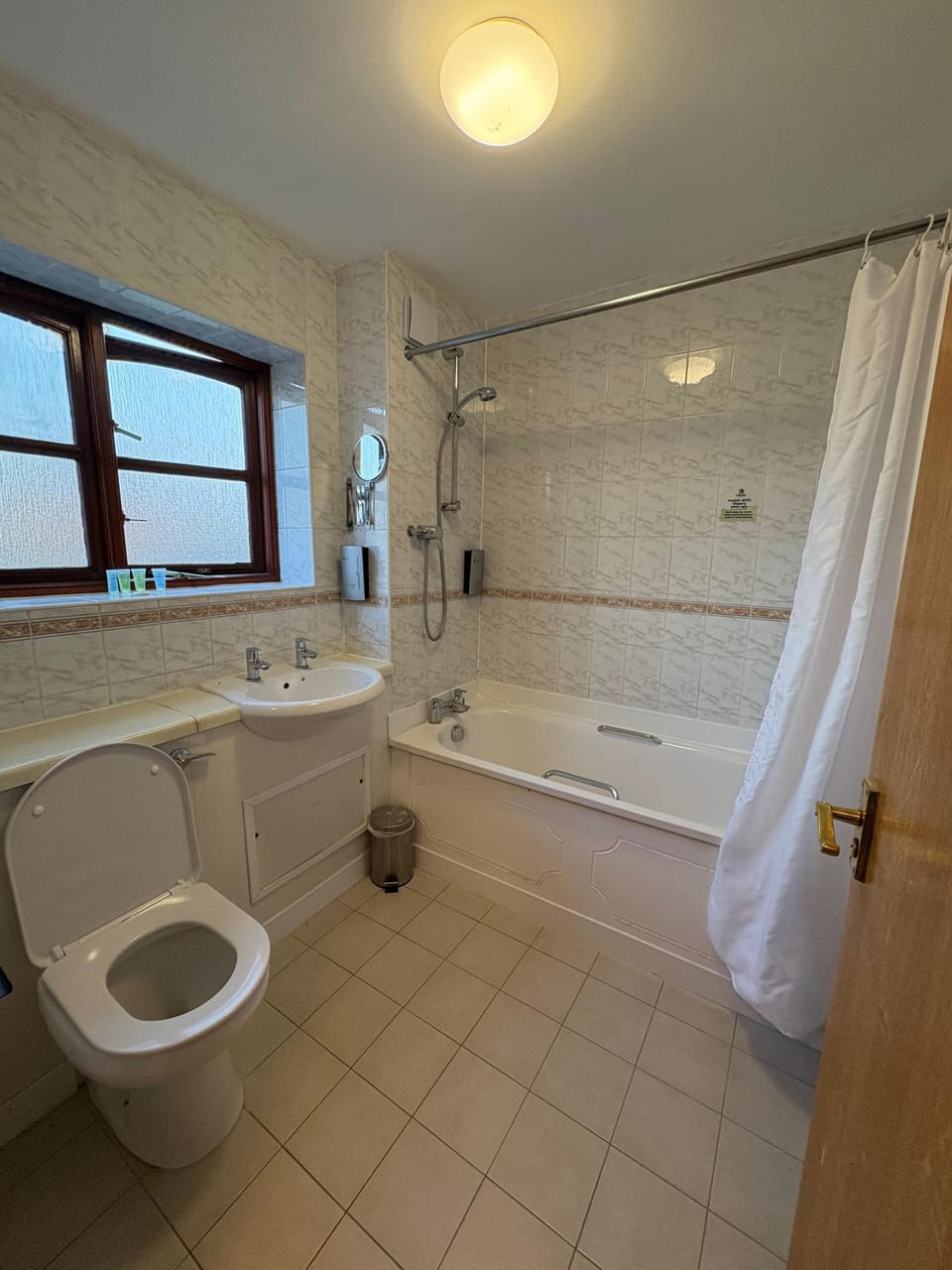 Soap, shampoo, toilet paper