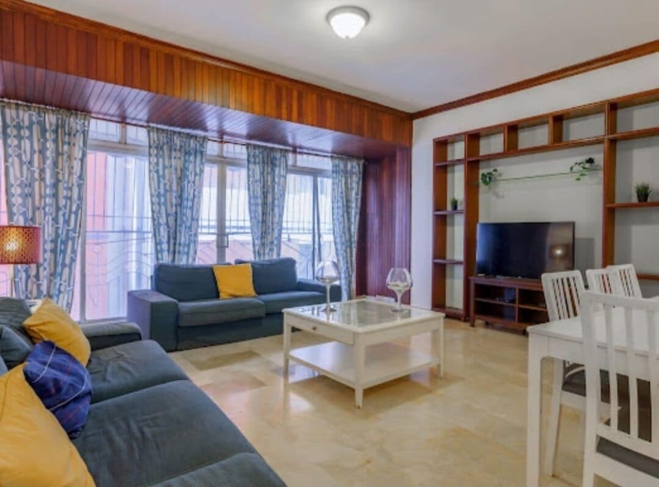 Standard Apartment, 3 Bedrooms, City View | Living area | 55-inch LED TV with cable channels