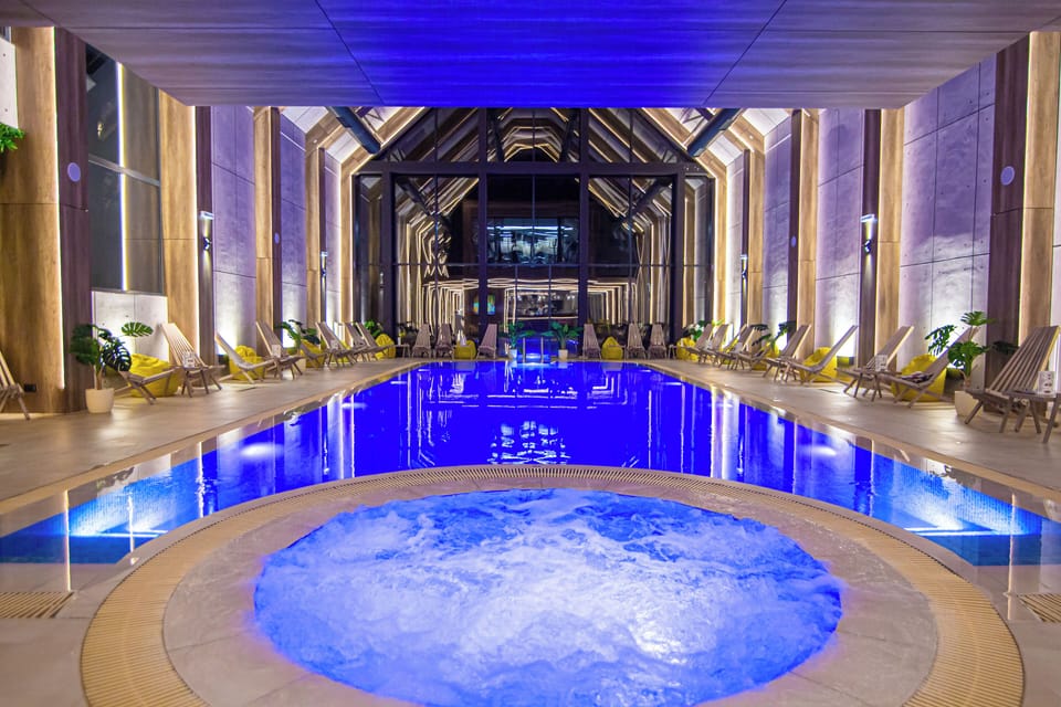 Indoor pool, seasonal outdoor pool