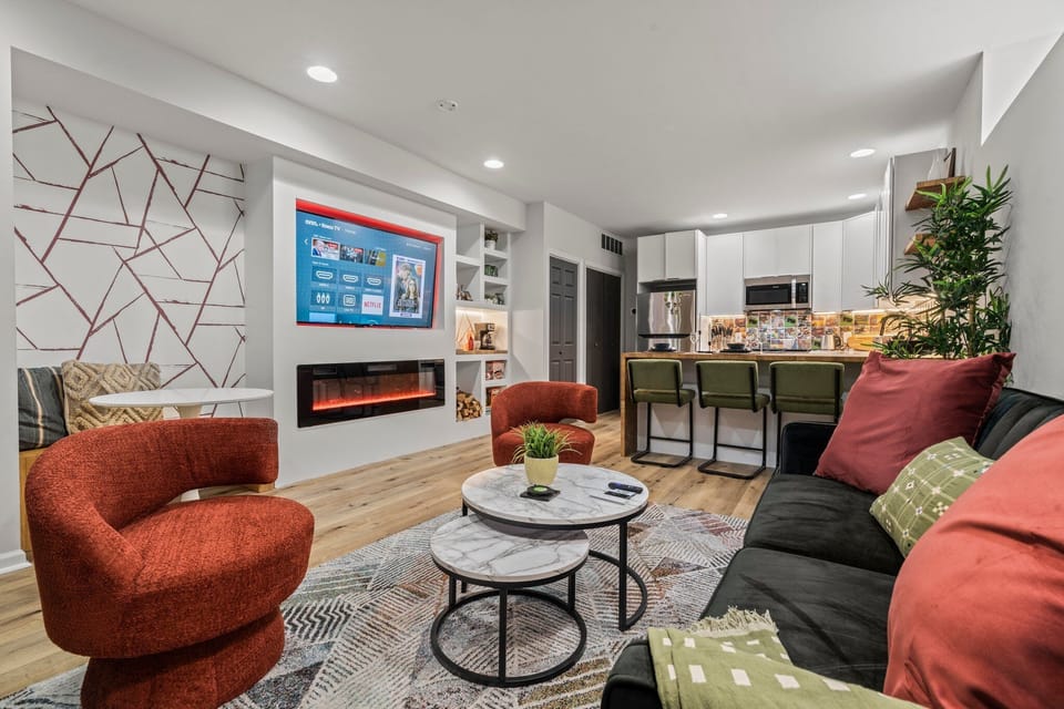 Condo, City View | Living area | 43-inch Smart TV with digital channels