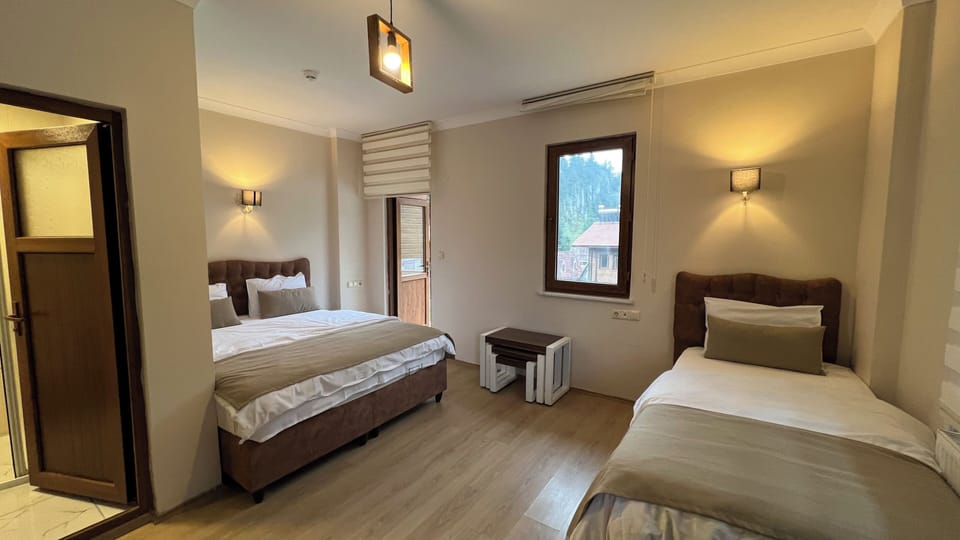 Deluxe Triple Room, Balcony, Garden View | Desk, soundproofing, free WiFi