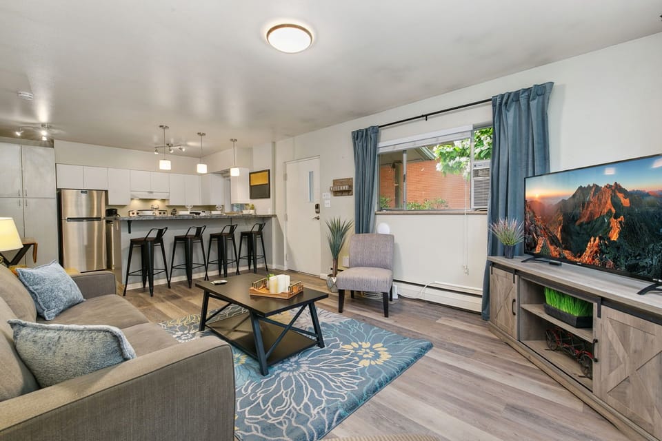 Condo, Multiple Beds, Patio, Garden View (220 Peterson St. (Unit 1,2,5,6)) | Living area | 50-inch flat-screen TV with digital channels