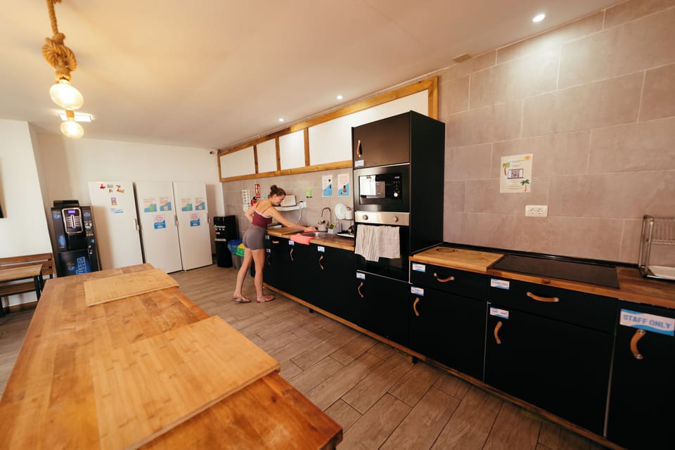 Shared fridge, microwave