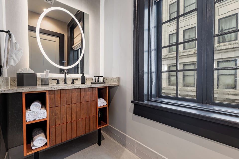 4BR 2-Story Historic Space Steps to French Quarter | The Mayfair | Bathroom | Shower, eco-friendly toiletries, hair dryer, towels