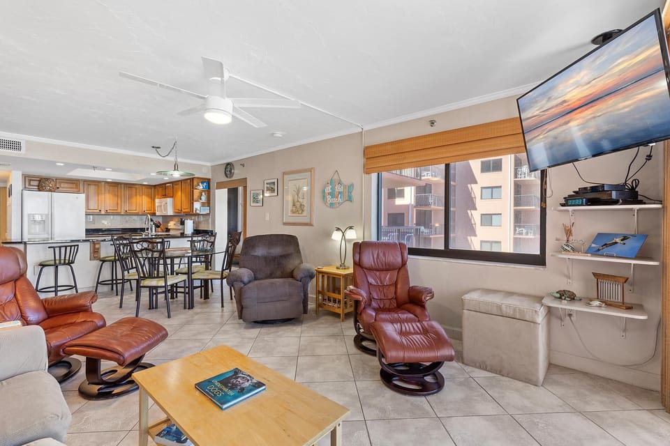 Condo, Multiple Beds (Sunrise 502) | Living area | TV