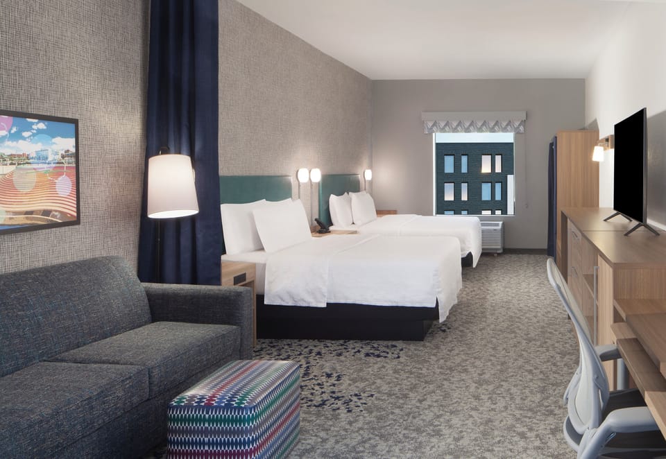 Studio Suite, 2 Queen Beds | Desk, blackout drapes, iron/ironing board, free WiFi