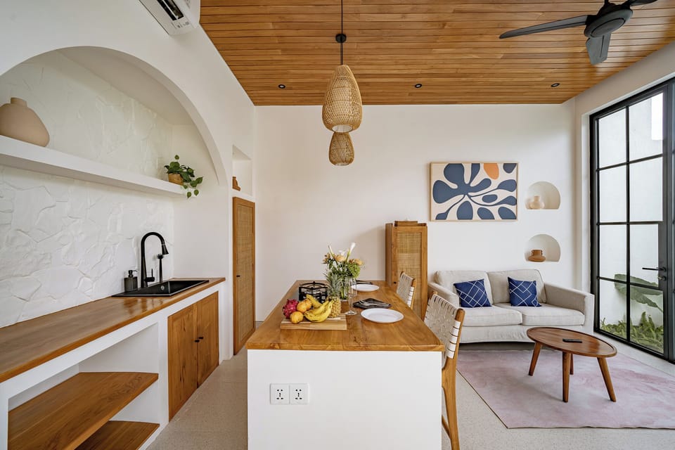 Deluxe Villa, Patio, Pool View | Living area | 46-inch flat-screen TV with digital channels, Netflix