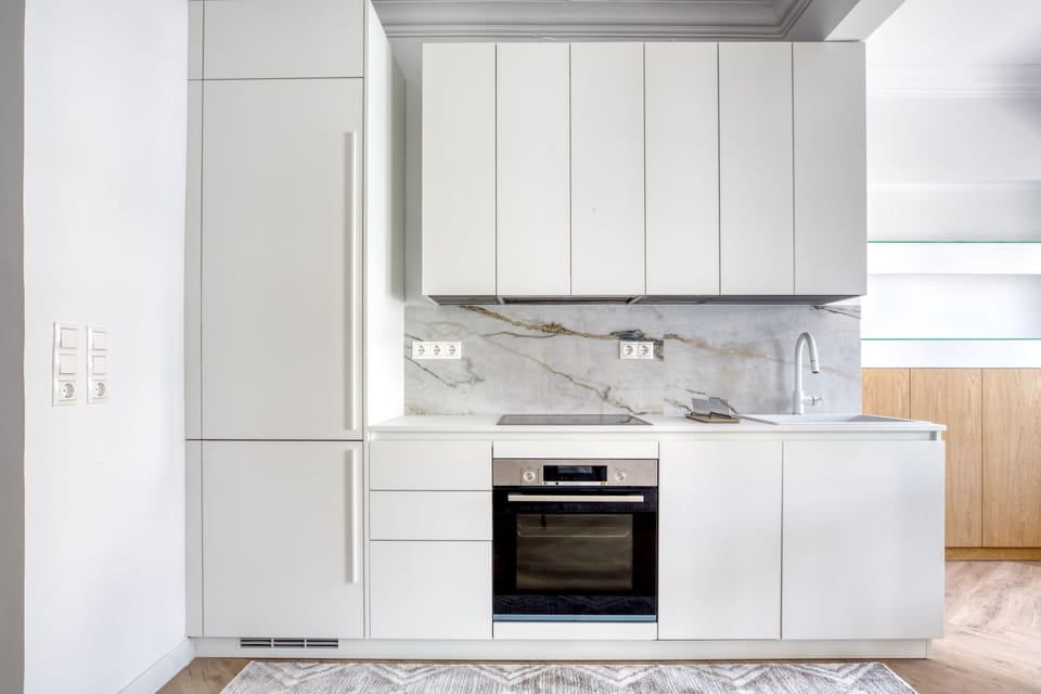 Apartment, 2 Bedrooms | Private kitchen | Espresso maker, coffee/tea maker, electric kettle, highchair
