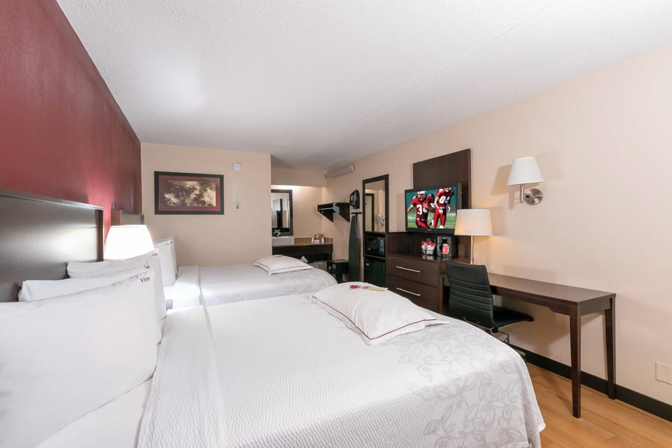 Premium Room, 2 Double Beds (Upgraded Bedding & Snack, Smoke Free) | Premium bedding, pillowtop beds, in-room safe, iron/ironing board
