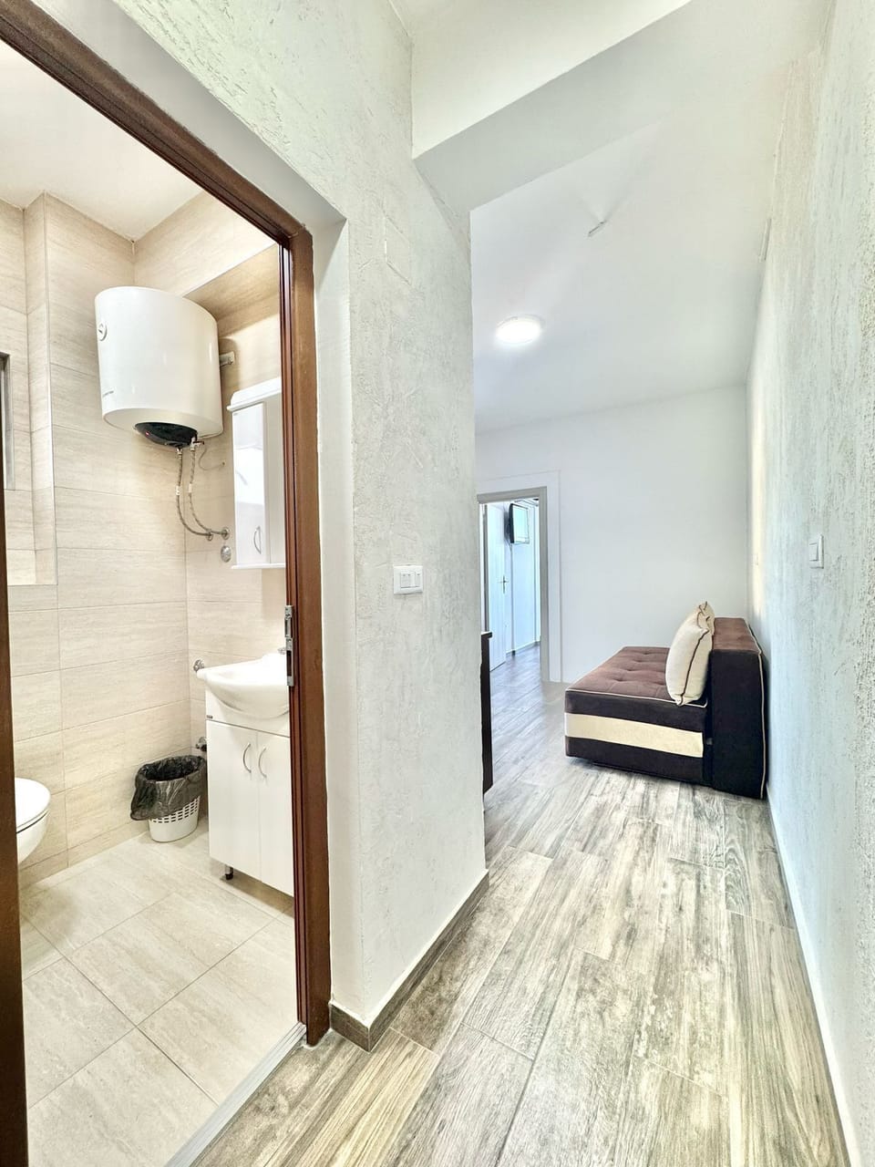 Economy Apartment, Balcony, Sea View | Bathroom | Shower, towels, toilet paper