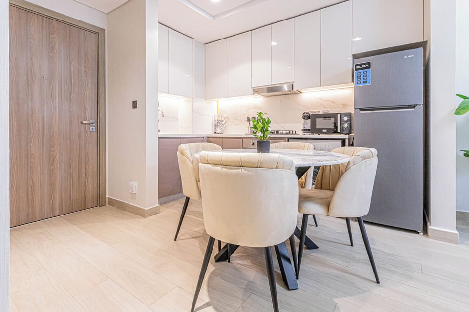 Apartment, Balcony, City View | Private kitchen | Espresso maker, electric kettle