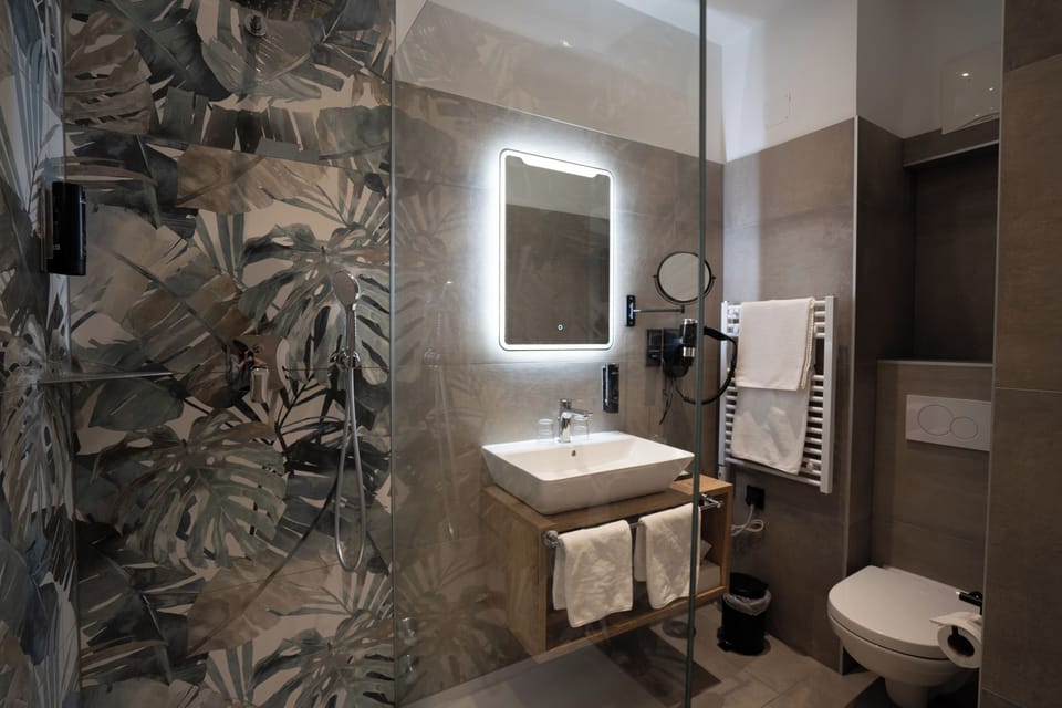 Small "Budget" Double Room | Bathroom | Free toiletries, hair dryer, towels, soap