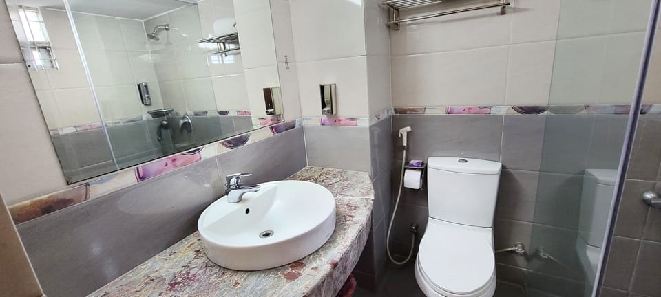 Free toiletries, hair dryer (on request), slippers, towels