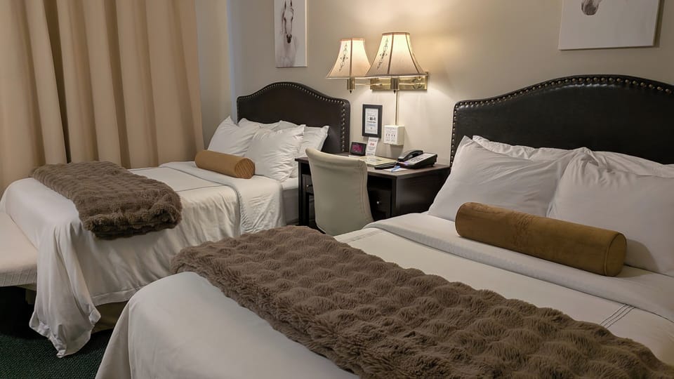 Standard Double Room, 2 Double Beds, Non Smoking | Desk, iron/ironing board, cribs (surcharge), WiFi (free)