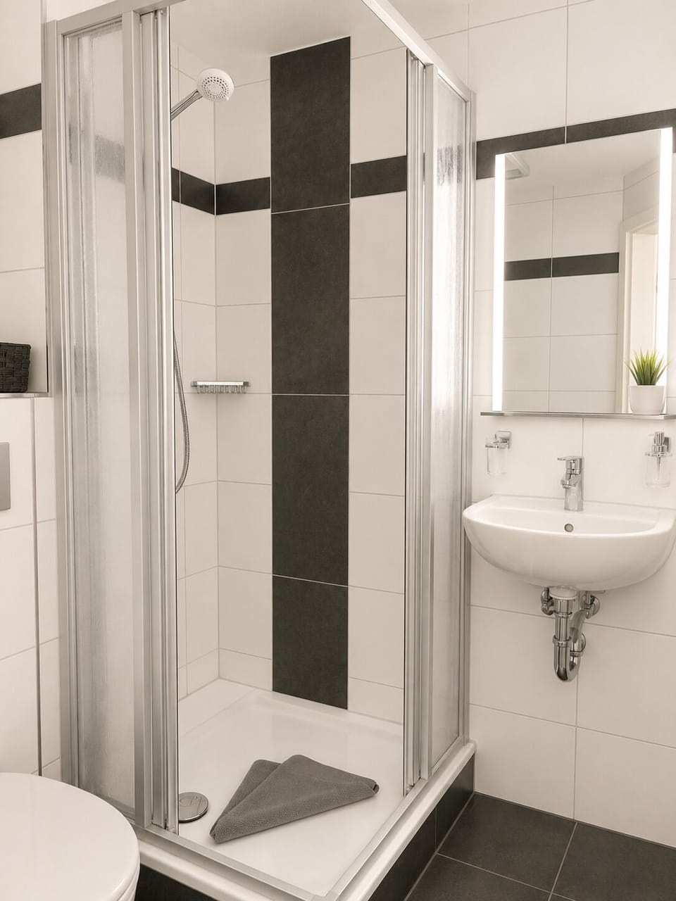 Family Apartment | Bathroom | Shower, towels, toilet paper