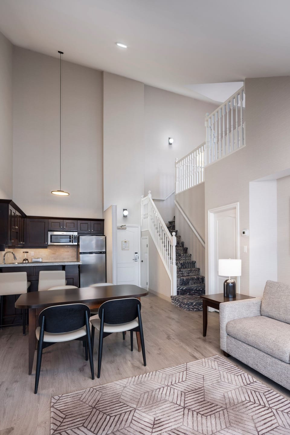 Desk, laptop workspace, iron/ironing board, cribs (free)