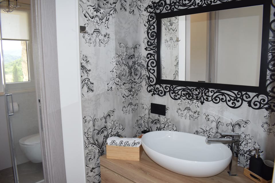Shower, free toiletries, hair dryer, bathrobes