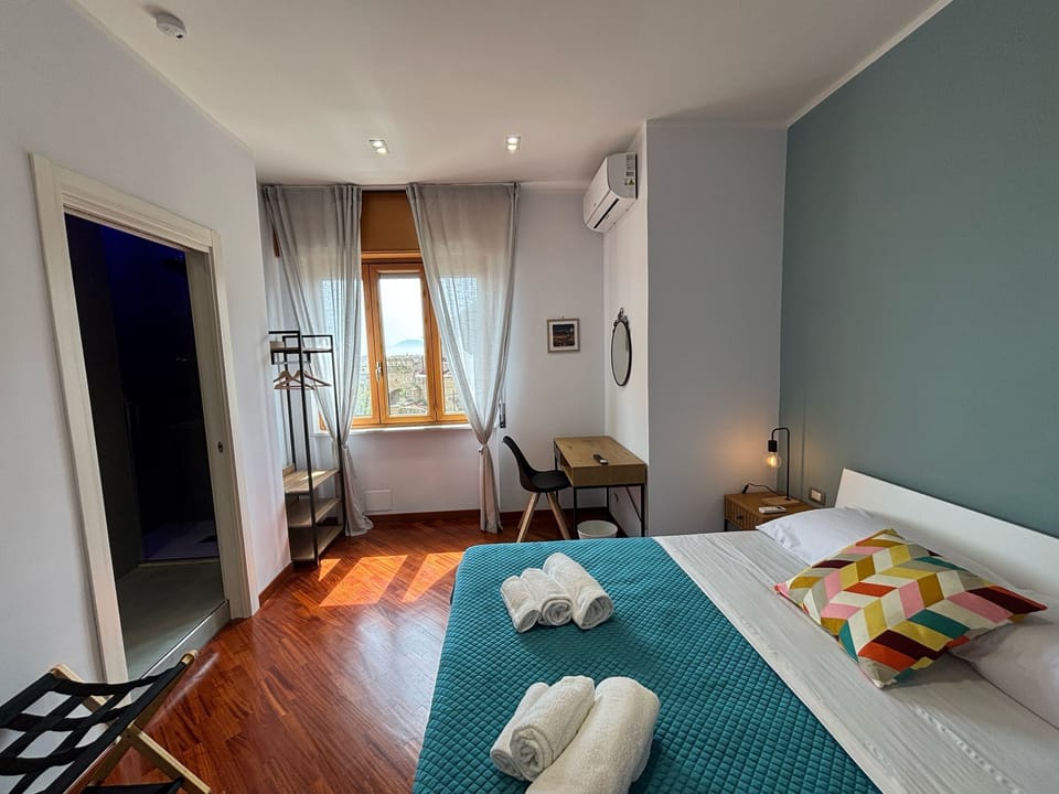 Double Room, City View | Premium bedding, down comforters, memory foam beds, desk