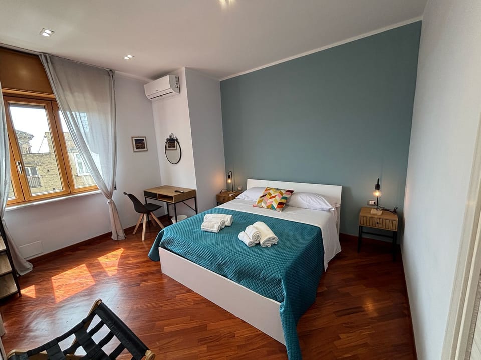 Double Room, City View | Premium bedding, down comforters, memory foam beds, desk
