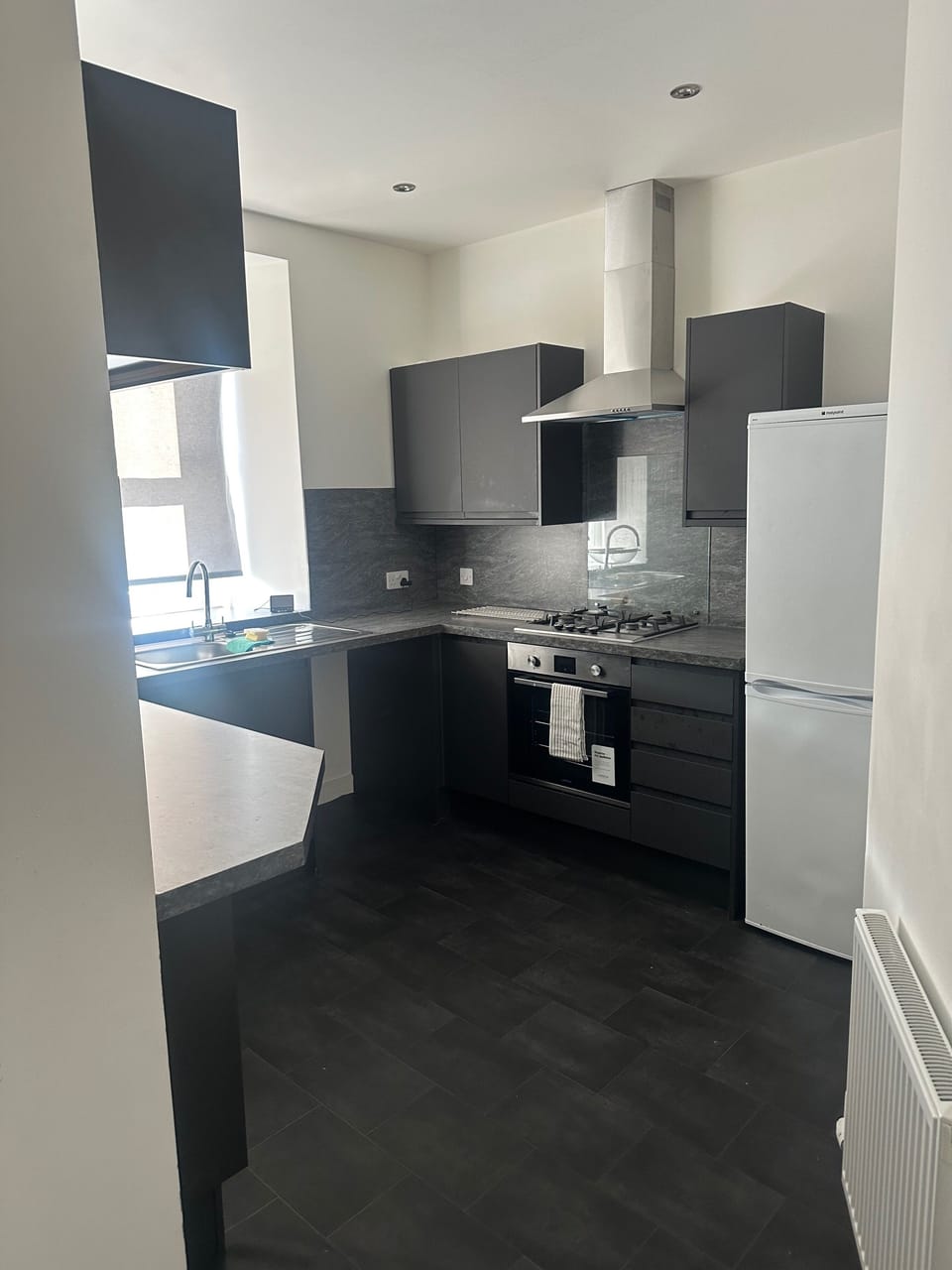 Apartment | Private kitchen | Fridge, microwave, oven, stovetop