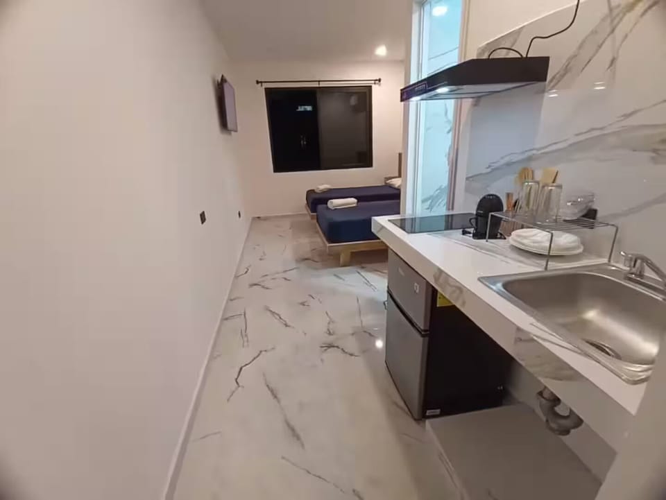 Deluxe Double or Twin Room, Kitchenette | Private kitchen | Mini-fridge