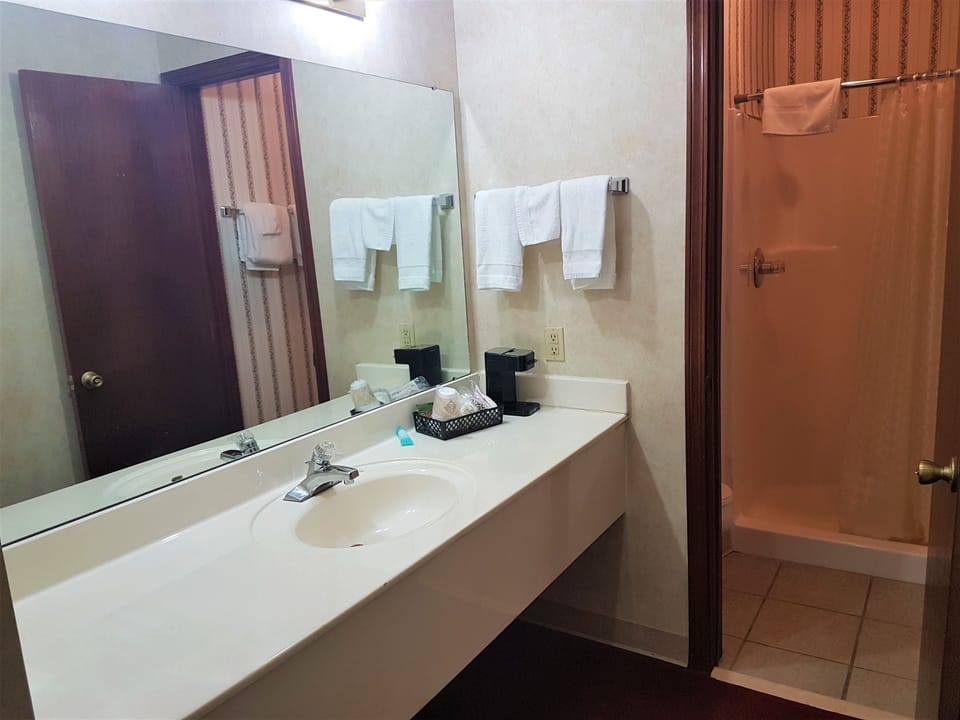 Luxury suite | Bathroom | Combined shower/tub, hair dryer, towels