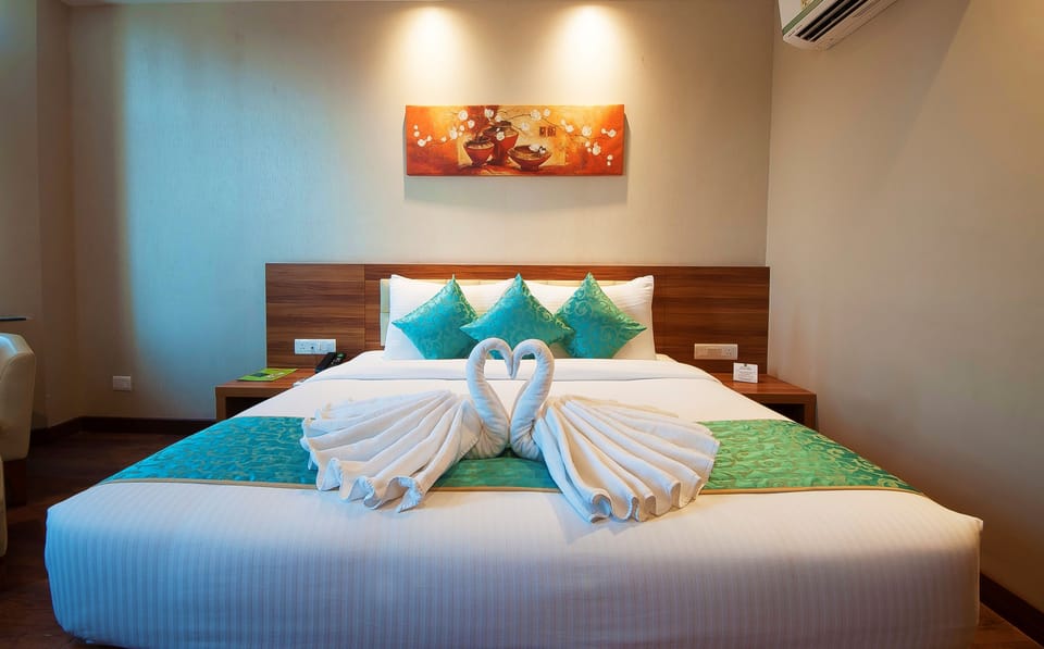 Egyptian cotton sheets, premium bedding, down comforters, in-room safe