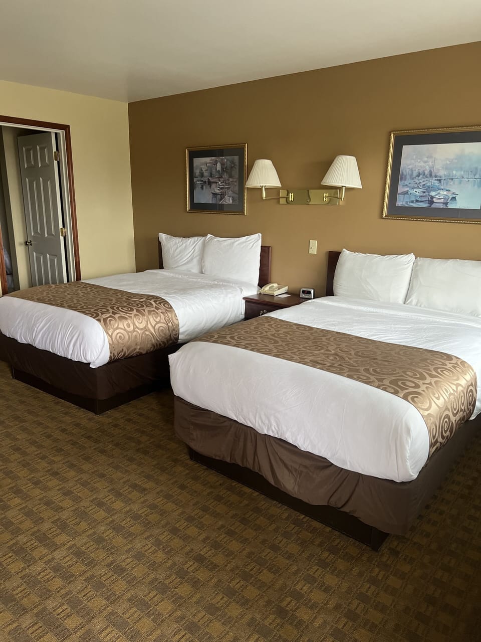 Standard Room, 2 Double Beds | Premium bedding, desk, blackout drapes, iron/ironing board