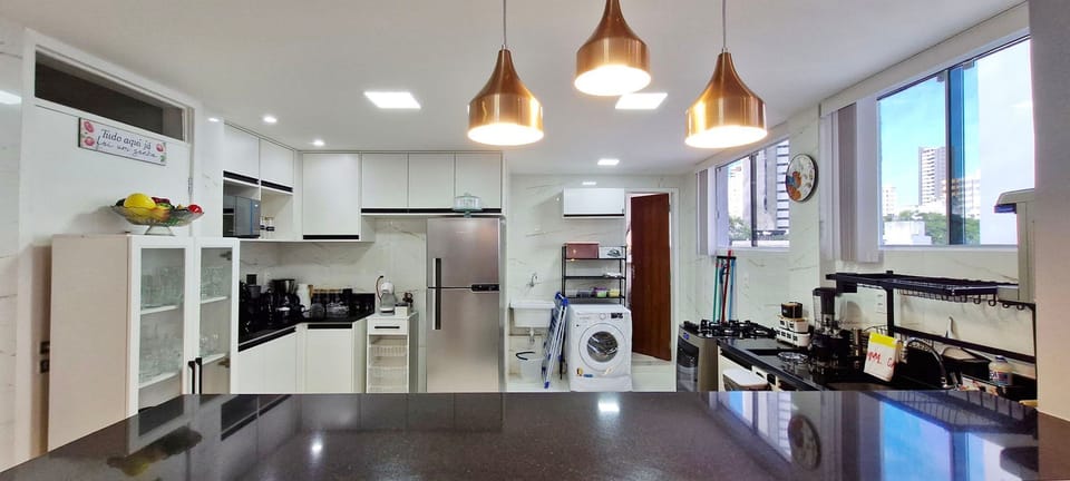 Apartment | Private kitchen | Fridge, microwave, oven, stovetop