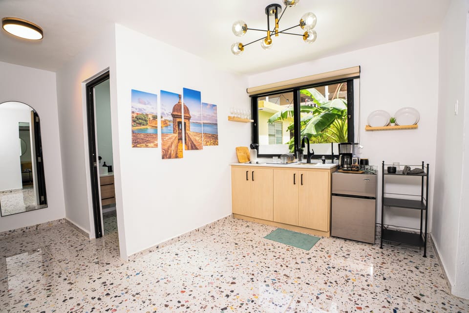 Luxury Apartment, Kitchenette, Beachside | Private kitchen | Mini-fridge, microwave, stovetop, cookware/dishes/utensils